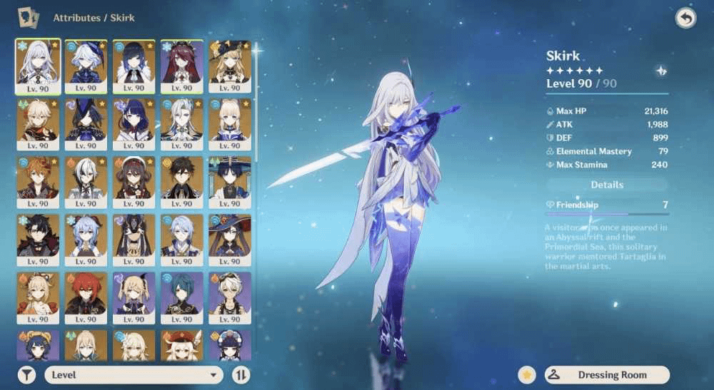 genshin impact Skirk + Azurelight, Arlecchino + Crimson Moon’s Semblance and more, Any platform, Email linked, Lumine, Boosted, AR 60