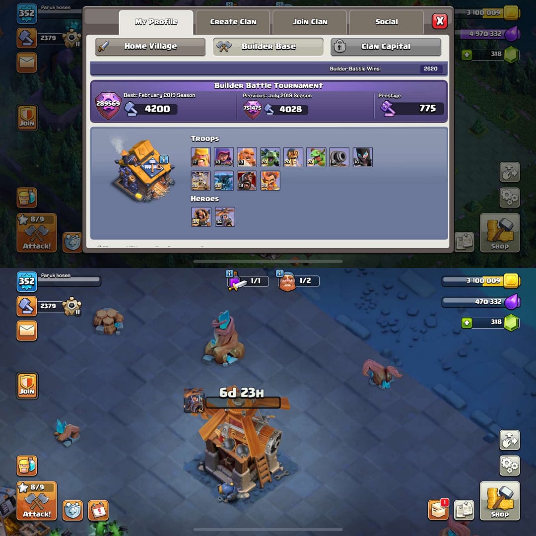 Clash of Clans Rare 352 xp 🏅 Free Name Change