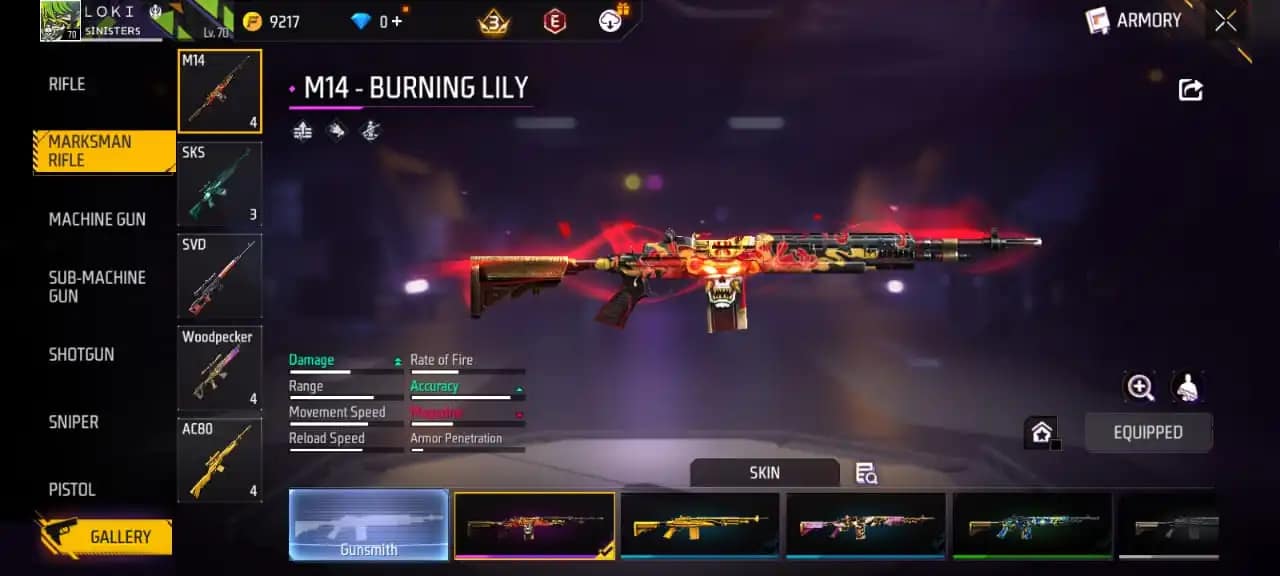 ๐ฅ Free Fire Max Account โ Level 70 | Rank Season 8 - Image 2