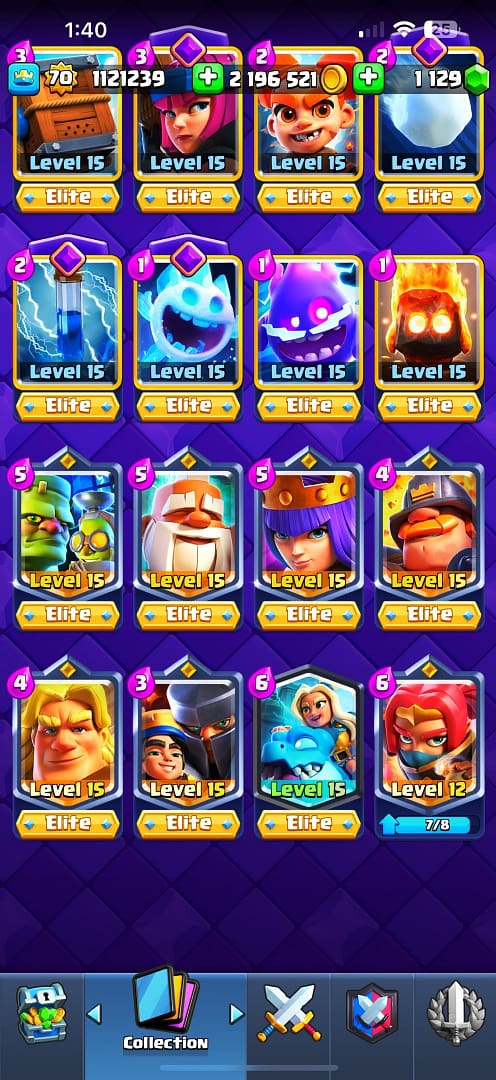 Clash Royale Max Account | Extremely Rare Account | 120 Cards Level 15 | 35 Evolutions | 9000+ Trophies | 225+ Emotes + Loaded Magic Inventory